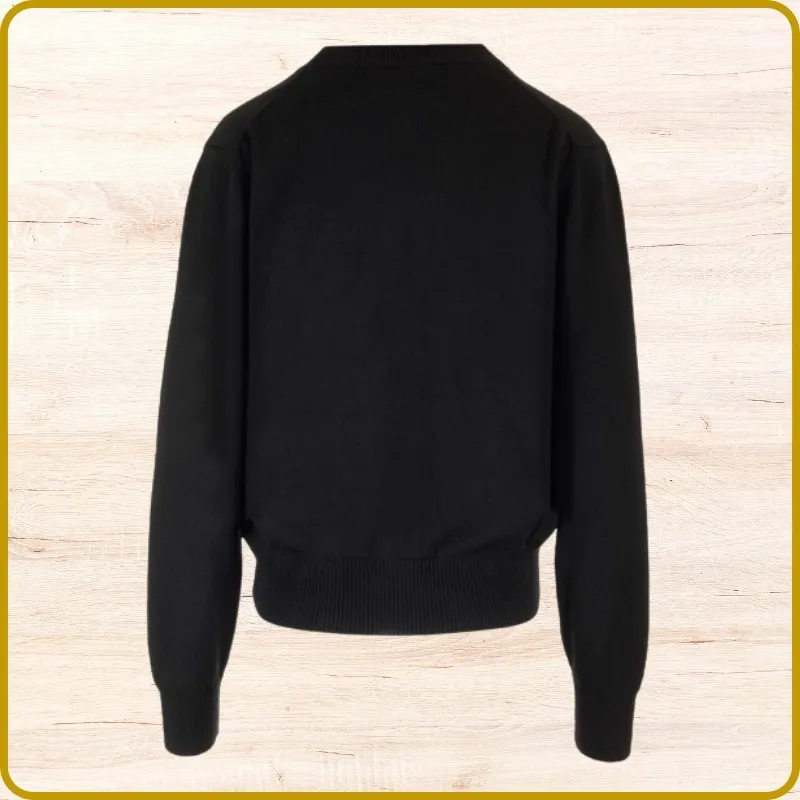 AMI PARIS  |Wool Long Sleeves Logo Cardigans