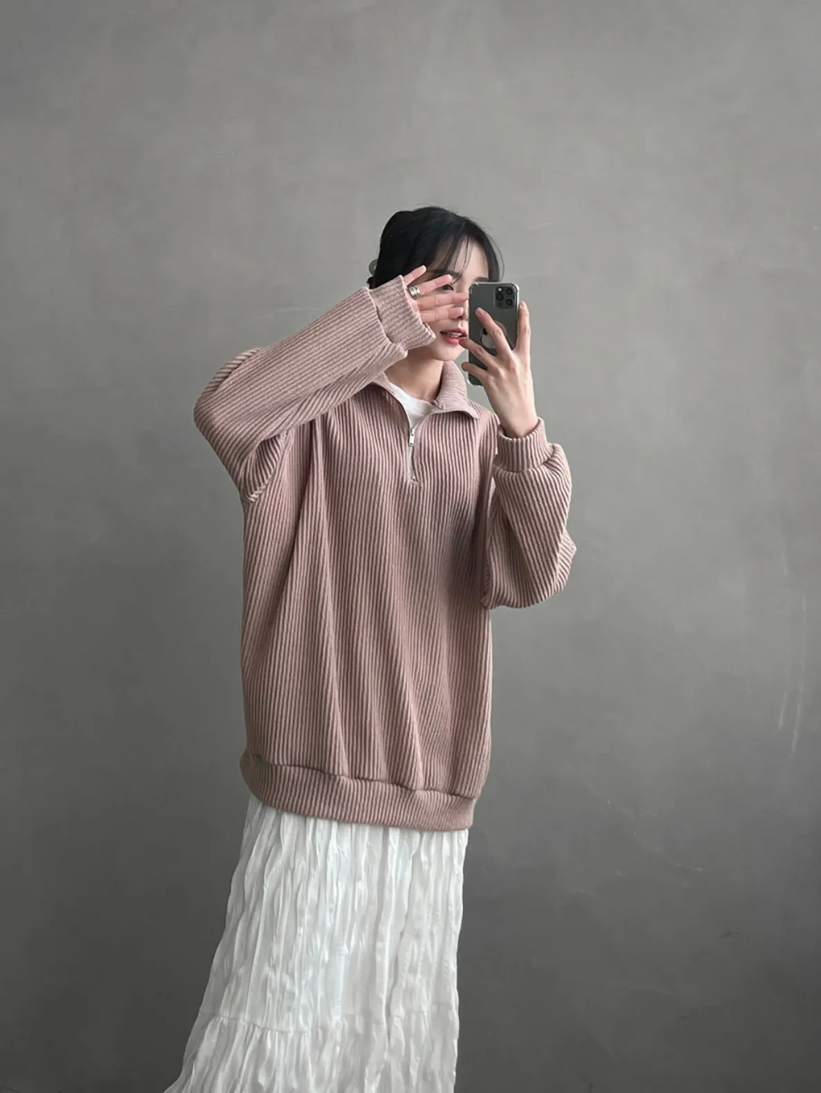 ASCLO  |Unisex Long Sleeves Plain Oversized Sweaters