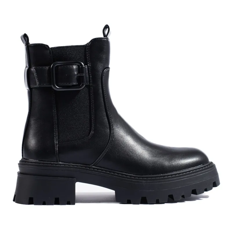 Black Shelovet high Chelsea boots