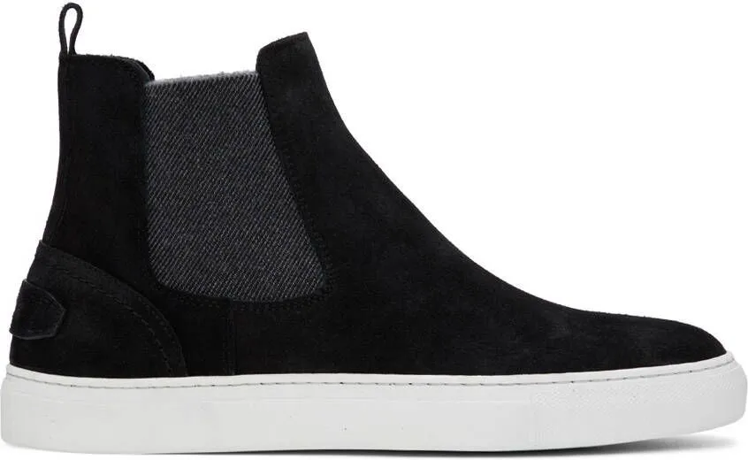 Brioni Black Suede Chelsea Boots