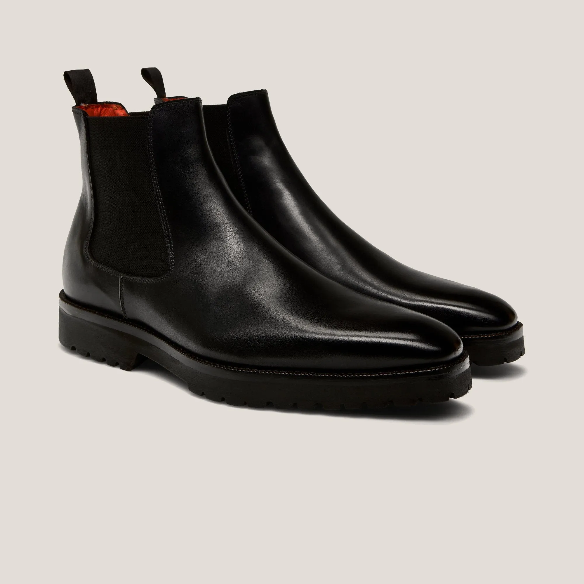 Chelsea24 Black Leather Chelsea Boots
