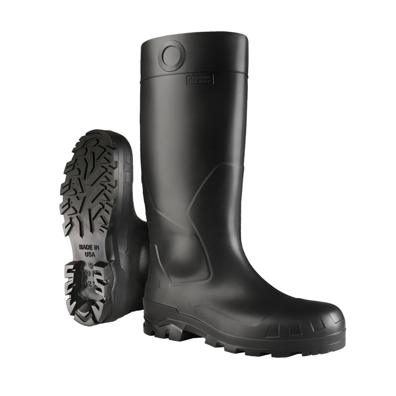 Chesapeake Safety Steel Toe Black PVC Work Boots