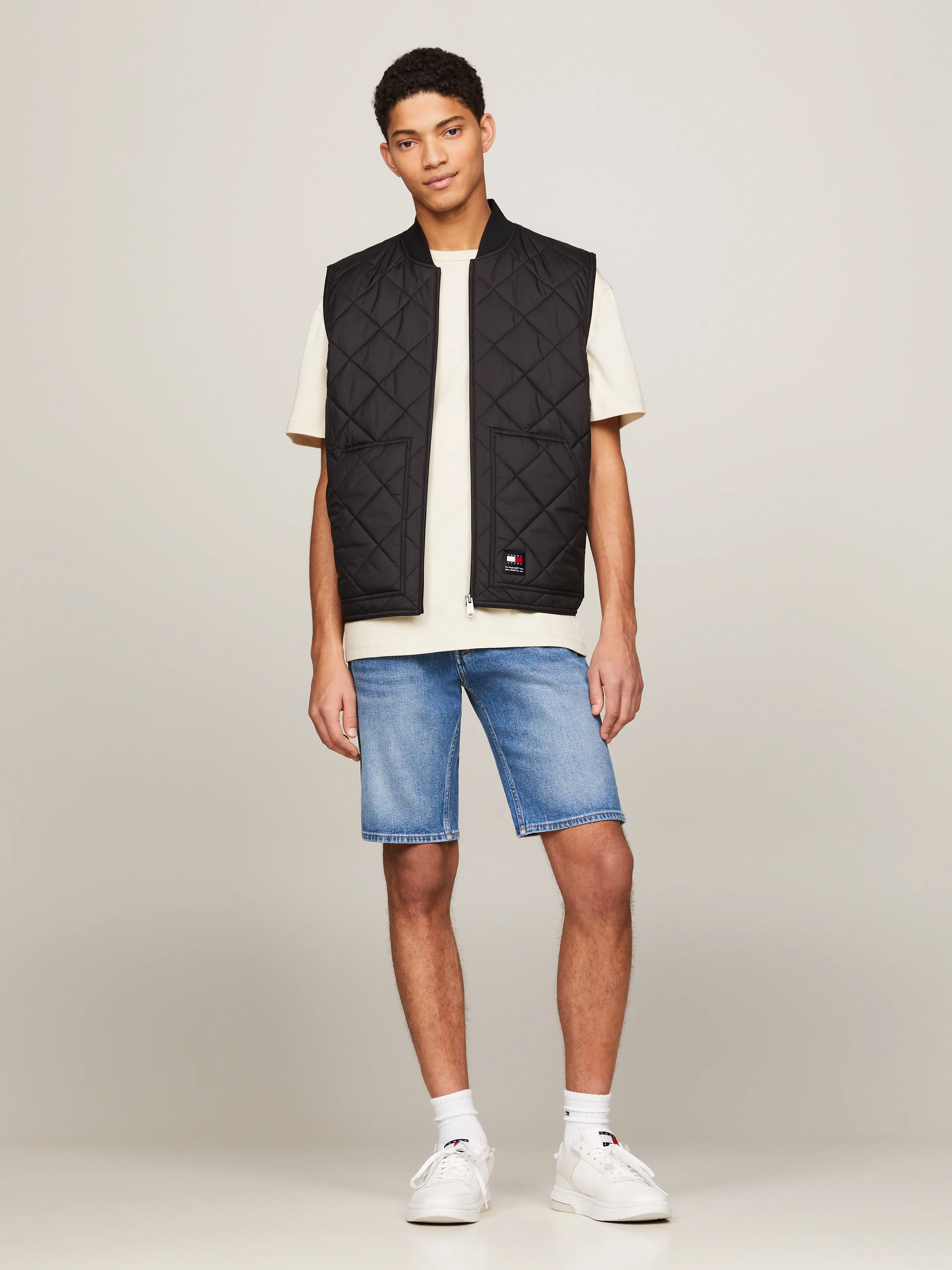 Diamond Quilted Zip-Thru Vest | Coats & Jackets | Tommy Jeans