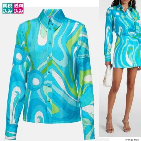 Emilio Pucci  |Silk Long Sleeves Elegant Style Shirts & Blouses