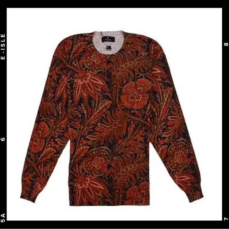 ETRO  |Flower Patterns Cashmere Cotton Luxury Sweaters