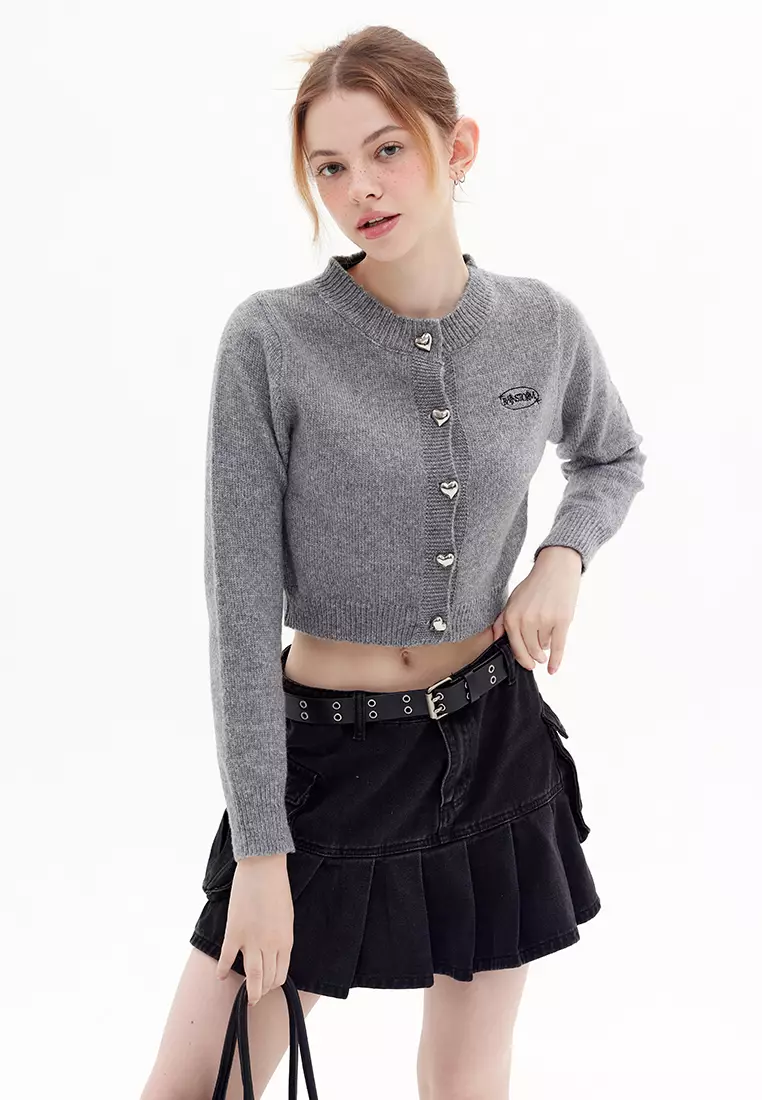 Heart Button Knit Cardigans HH2892