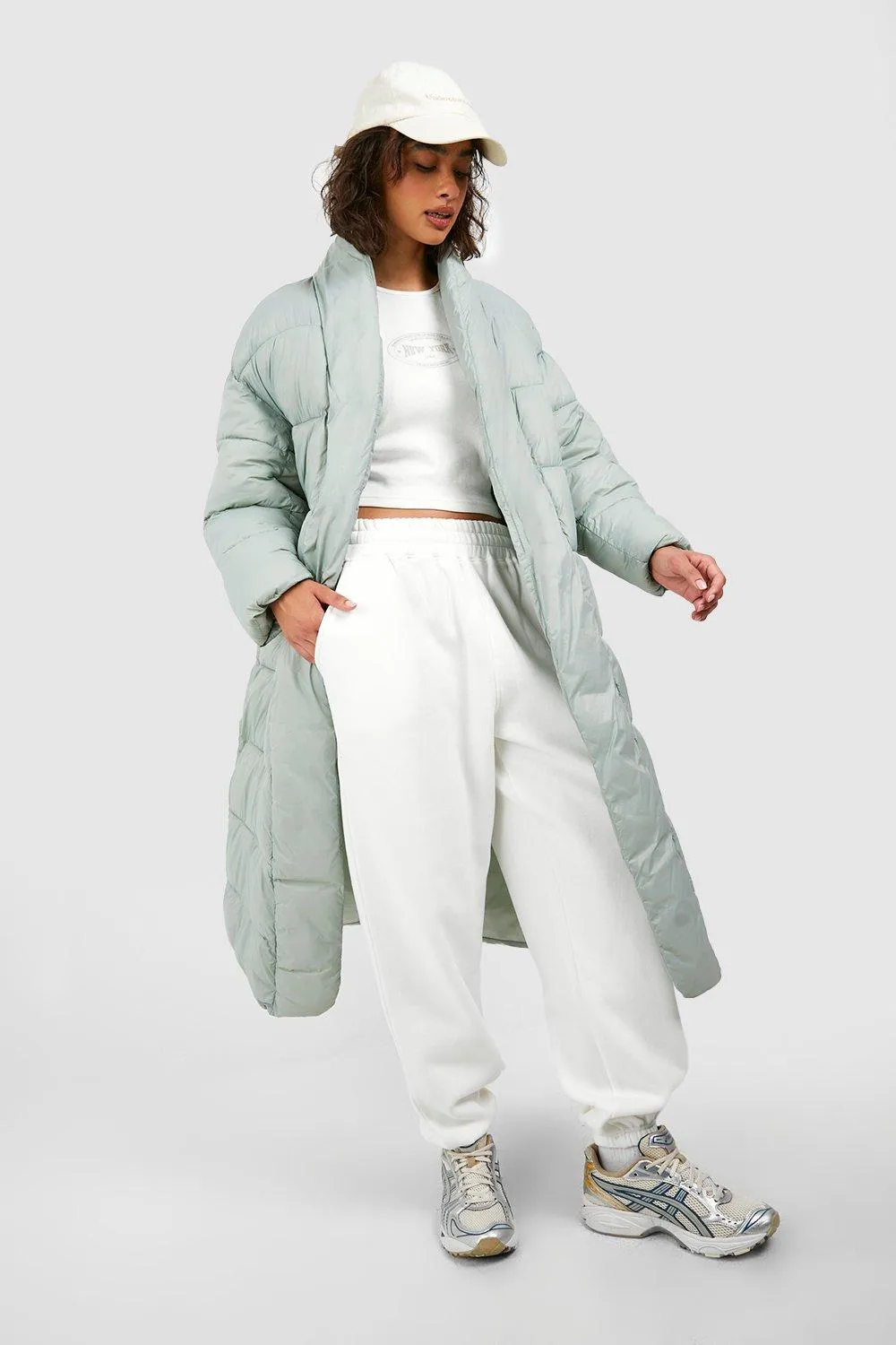 Jackets & Coats | Belted Duvet Puffer Jacket | boohoo