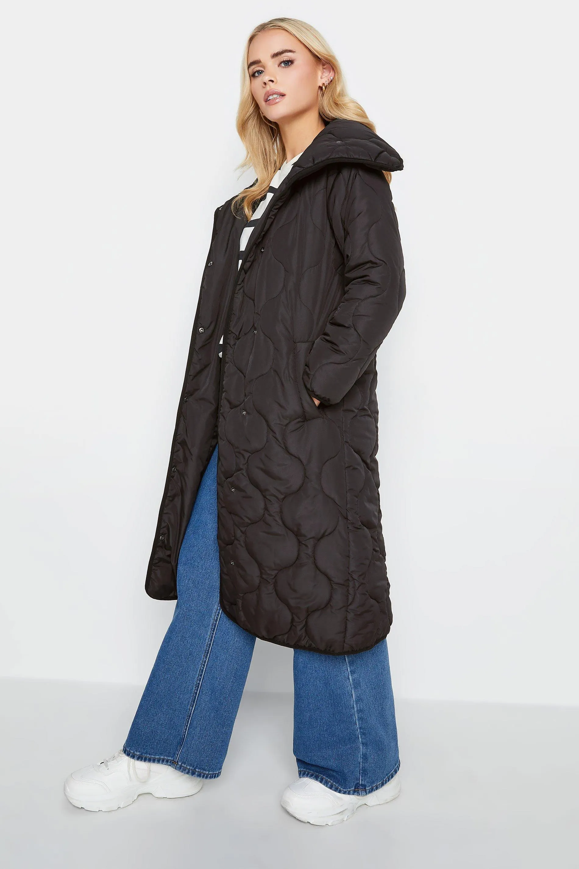 Jackets & Coats | Petite Funnel Neck Quilted Coat | PixieGirl