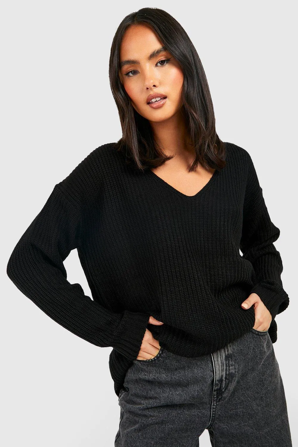 Jumpers & Cardigans | V Neck Jumper | boohoo