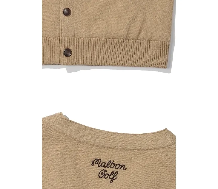 Malbon Golf  |Street Style Plain Logo Cardigans