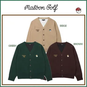 Malbon Golf  |Street Style Plain Logo Cardigans