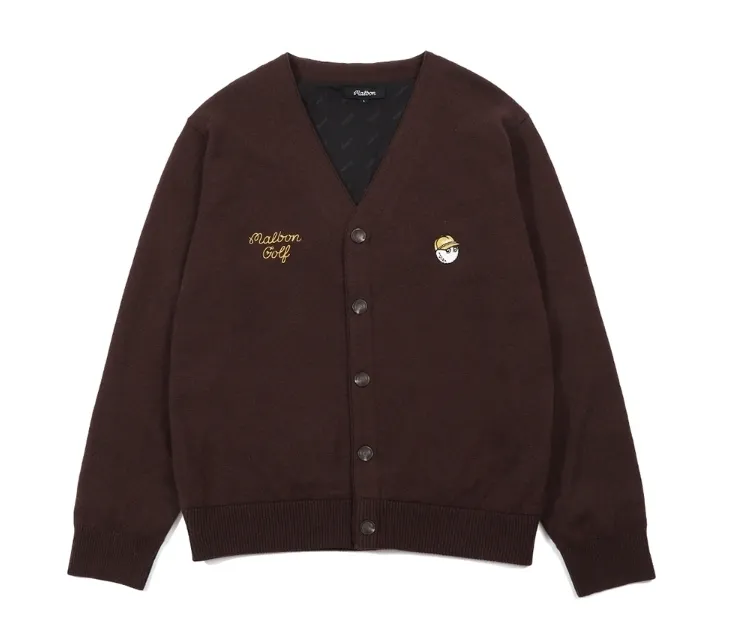 Malbon Golf  |Street Style Plain Logo Cardigans