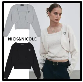 NICK&NICOLE  |Casual Style Street Style Logo Cardigans