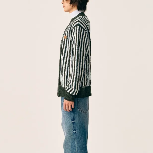 SATUR  |Unisex Street Style Plain Logo Cardigans