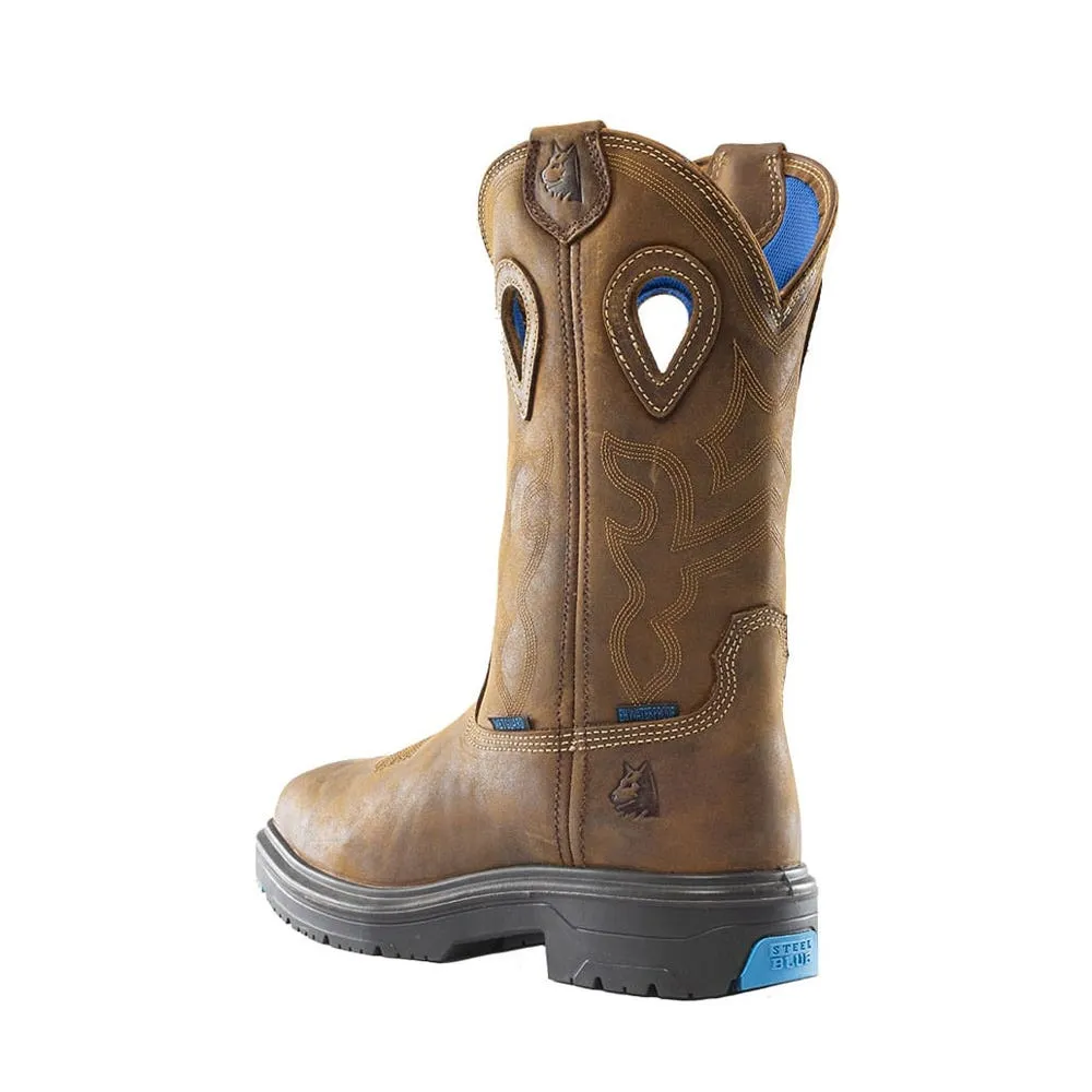 Steel Blue Work Boots Blue Heeler Met - Brown 813904M-BRN