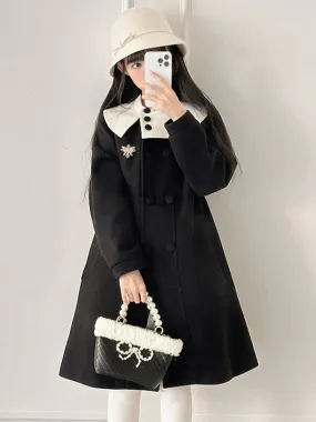 Sweet Lolita Coats Black Coat Overcoat Polyester Fall Lolita Outwears
