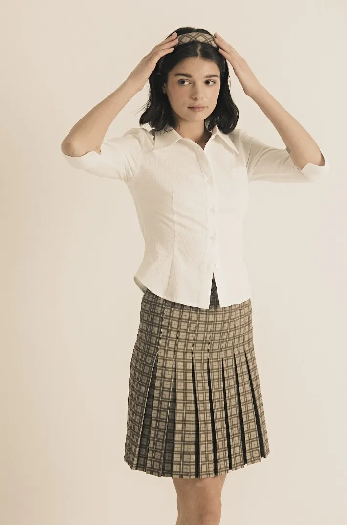 threetimes  |Casual Style Logo Shirts & Blouses