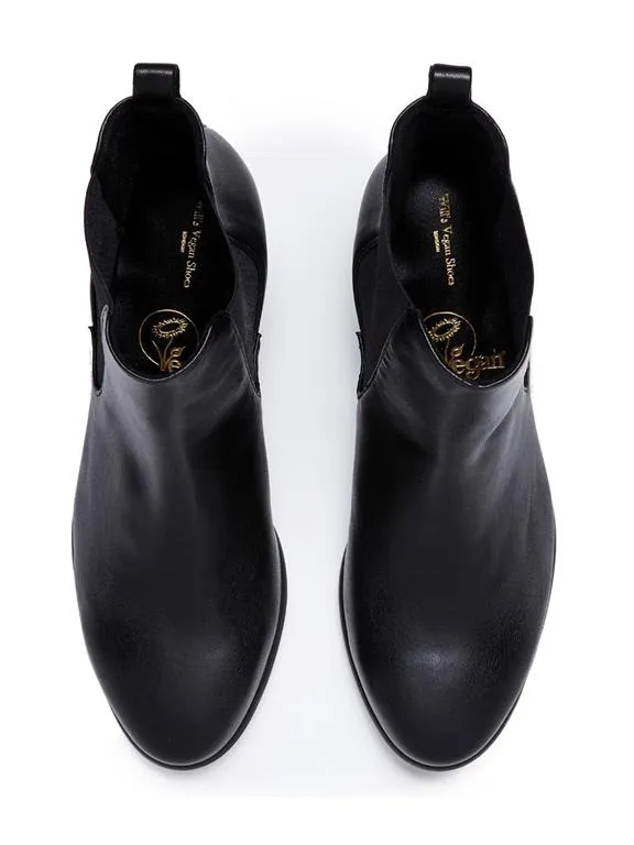 Will's Vegan Store Chelsea Boots Almond Black