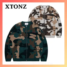 XTONZ  |Camouflage Unisex Street Style Logo Sweaters